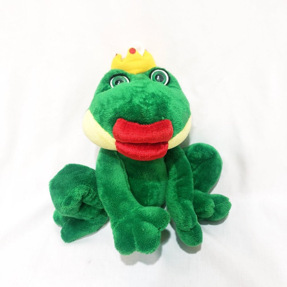 Frog Big Red Lips Crown Valentine's Day Plush Stuffed Animal 8" Novelty No Sound
